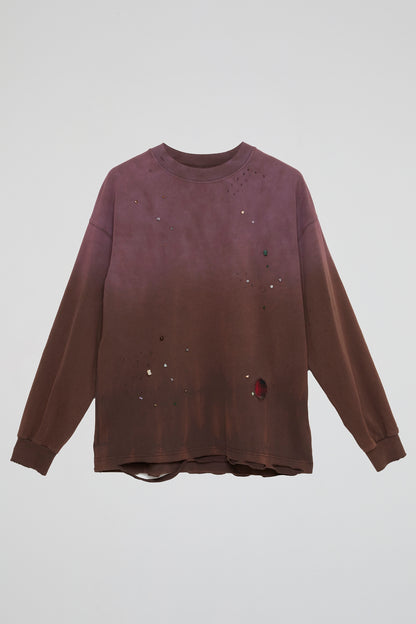 DUMIST KOREA BURGUNDY STONE WASH LONG SLEEVES