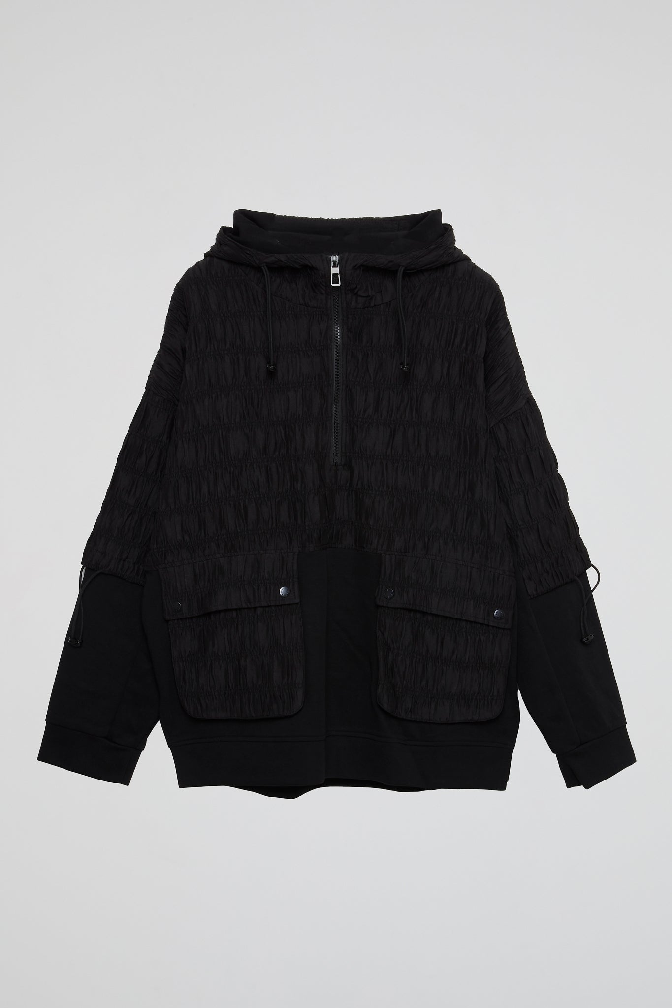 DUMIST KOREA MULTIPOCKETS BLACK ZIPPED HOODIE