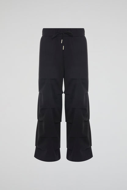 DUMIST KOREA BLACK NYLON TECHNICAL TROUSERS PANTS