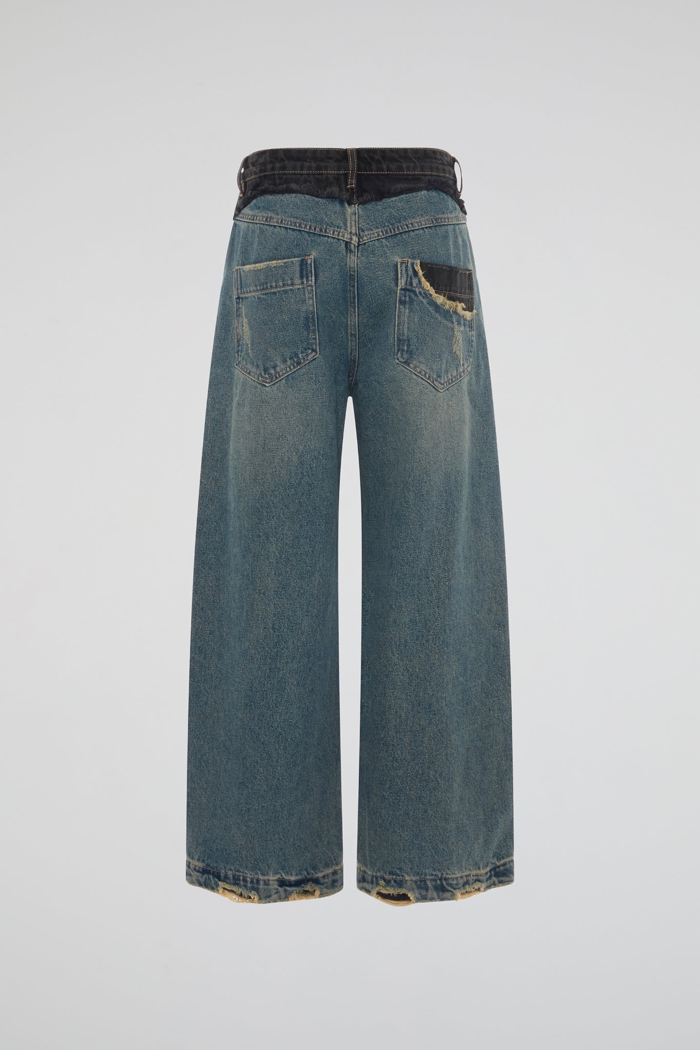 DUMIST KOREA BLACK & BLUE DENIM PANTS