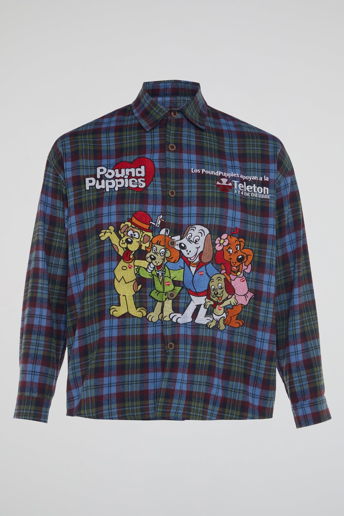 DUMIST KOREA TARTAN POUND POPPIES SHIRT