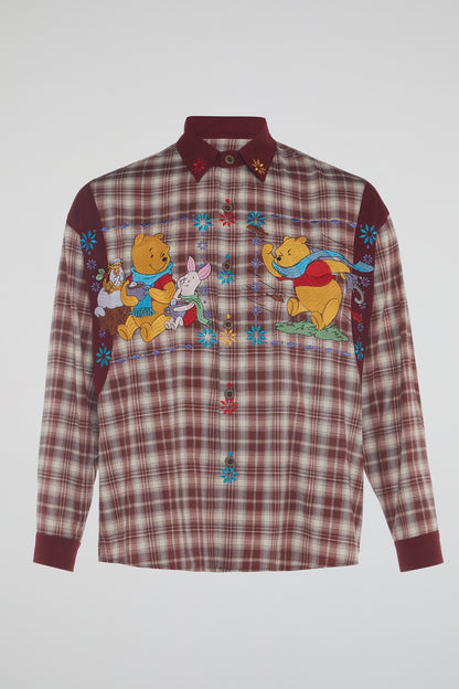 DUMIST KOREA WINNIE THE POOH TARTAN SHIRT