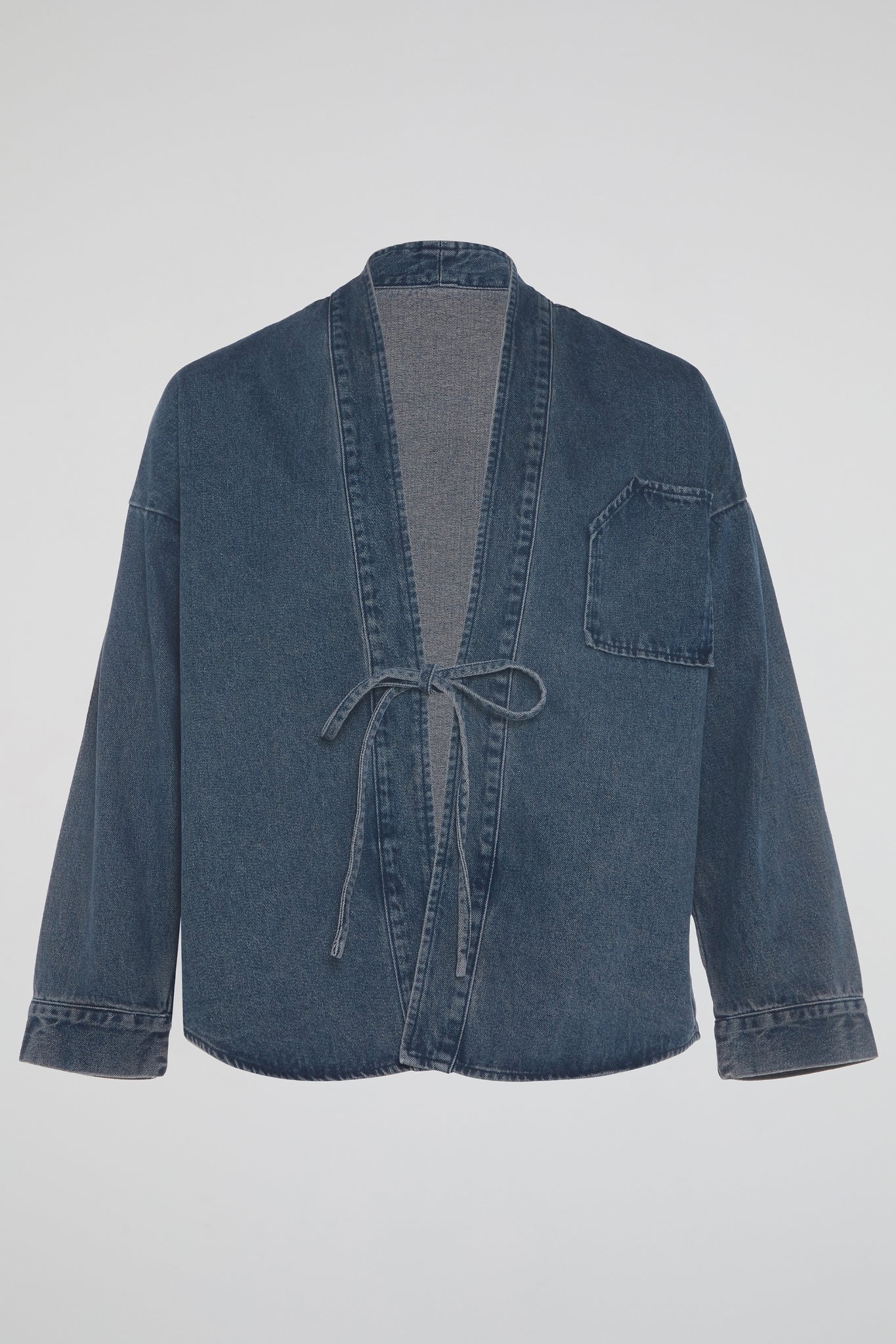 DUMIST KOREA BLUE DENIM ROBE JACKET