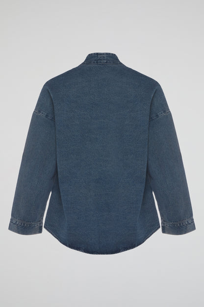 DUMIST KOREA BLUE DENIM ROBE JACKET