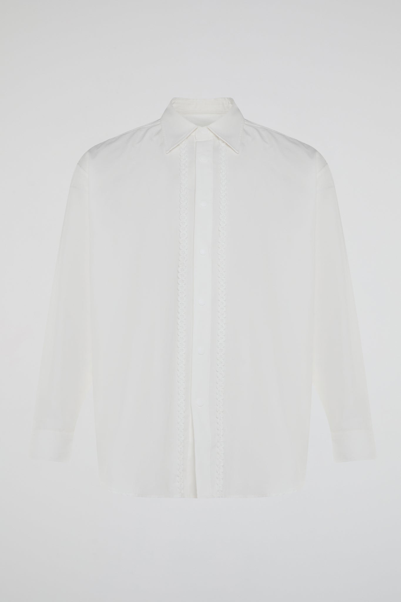 DUMIST KOREA THING WHITE TRANSPARENT SHIRT