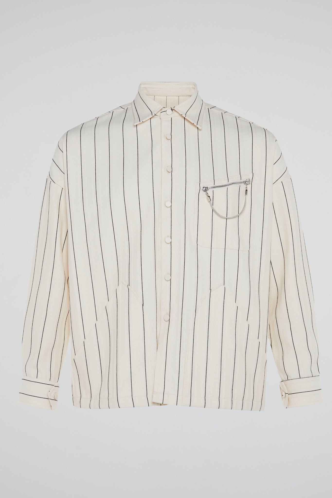 DUMIST KOREA STRIPPED WHITE SHIRT