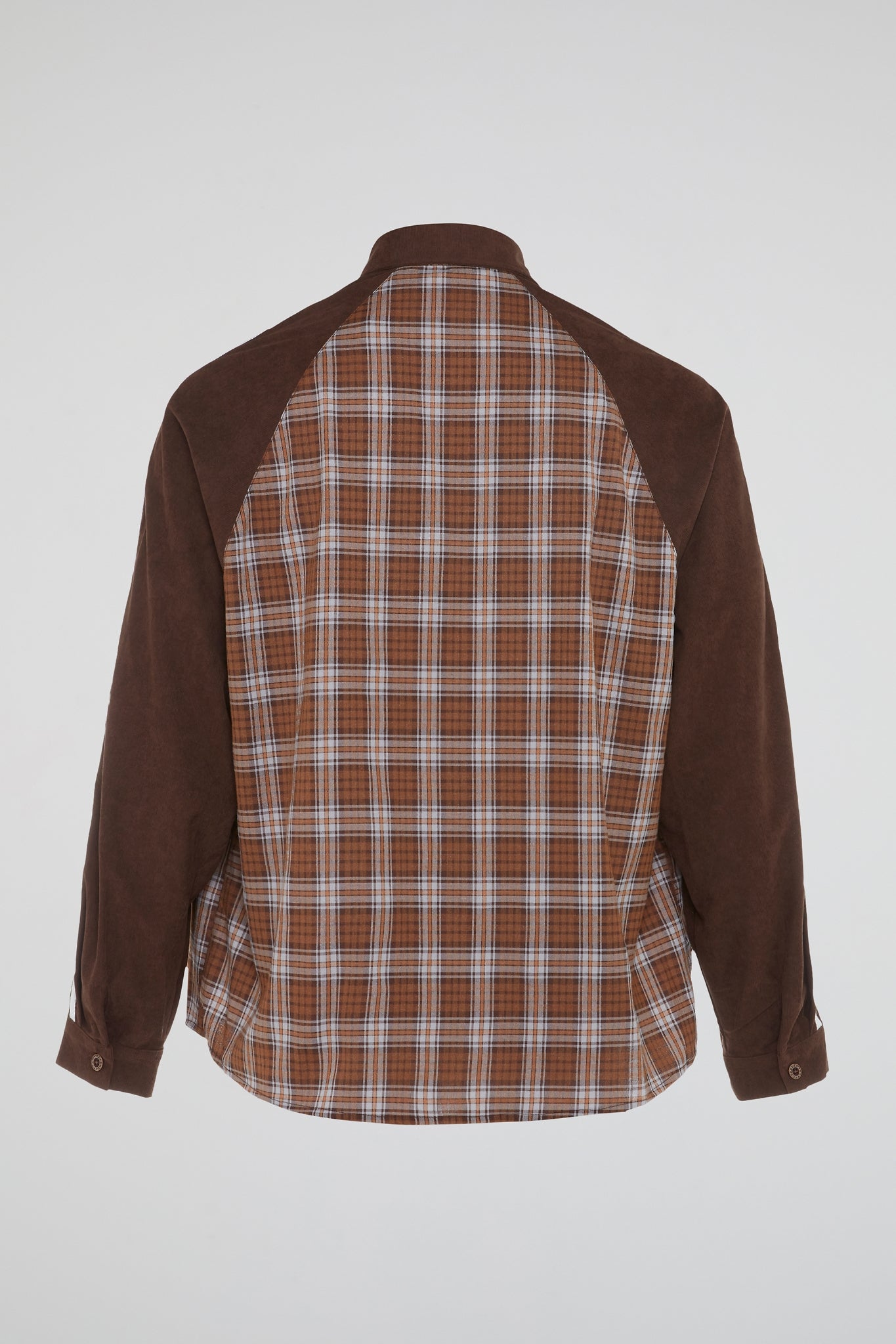 DUMIST KOREA BROWN TARTAN ATHLETIC JACKET SHIRT