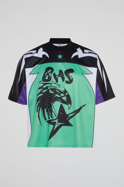 BHS EAGLE GREEN PURPLE AMERICAN FOOTBALL JERSEY