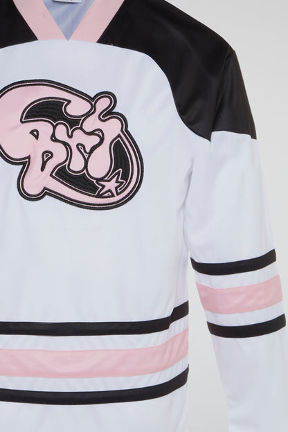 BHS ROUND STAR LOGO HOCKEY JERSEY PINK