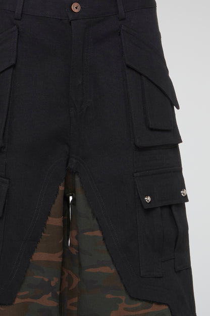 DUMIST KOREA CAMO BLACK CARGO JEANS