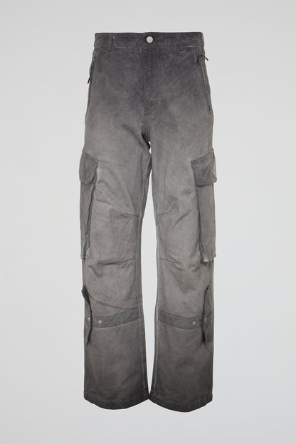 DUMIST KOREA GREY FADED CARGO JEANS