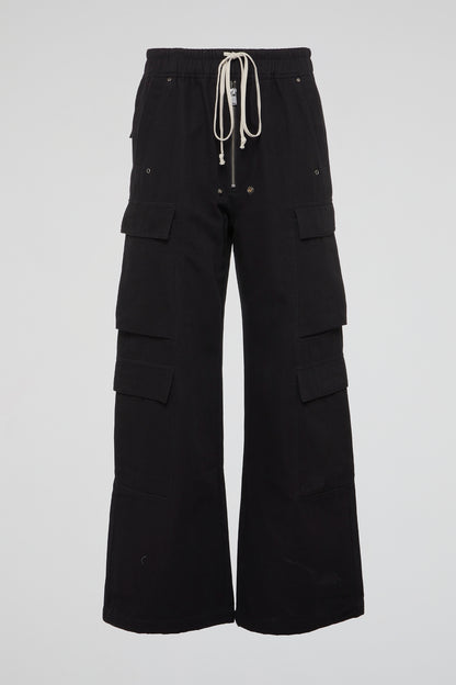 DUMIST KOREA BLACK CARGO TROUSERS