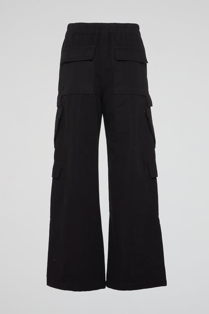 DUMIST KOREA BLACK CARGO TROUSERS