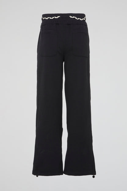 DUMIST KOREA BLACK TROUSERS BRAIDED LACES