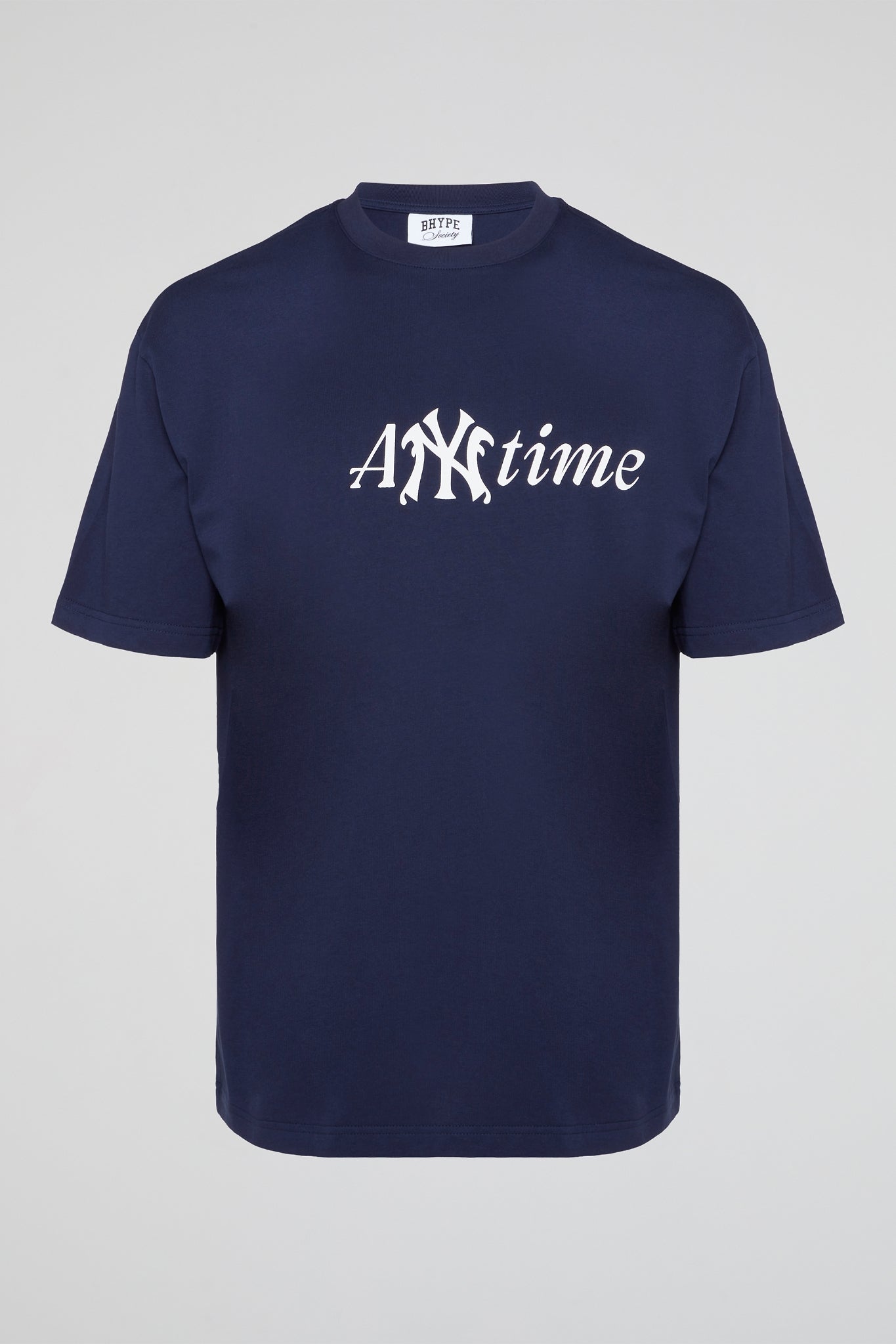 BHYPE SOCIETY - ANY TIME NAVY BLUE TSHIRT