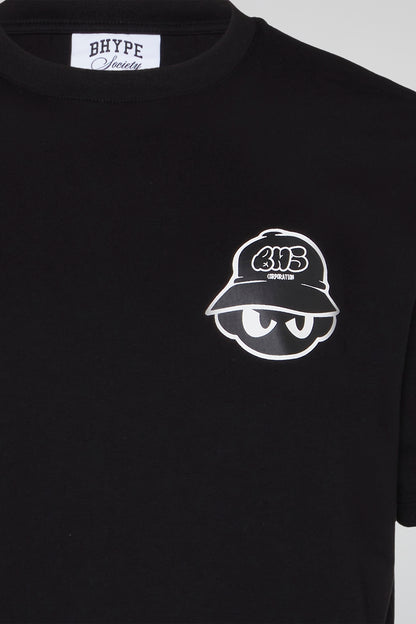 BHYPE SOCIETY - BHS BBOY HEAD BLACK TSHIRT