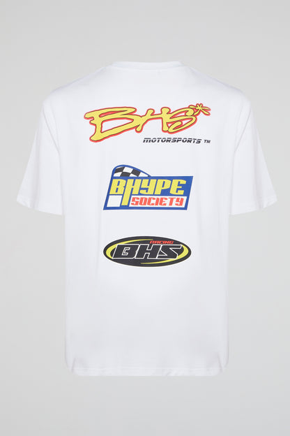 BHYPE SOCIETY - BHS RACING GAME WHITE TSHIRT