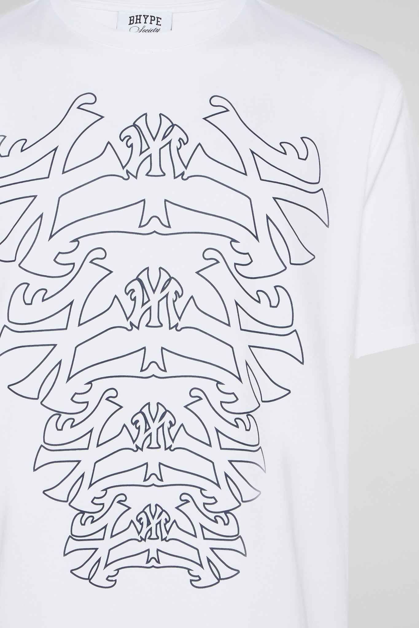 BHYPE SOCIETY - SKELETON NY WHITE TSHIRT