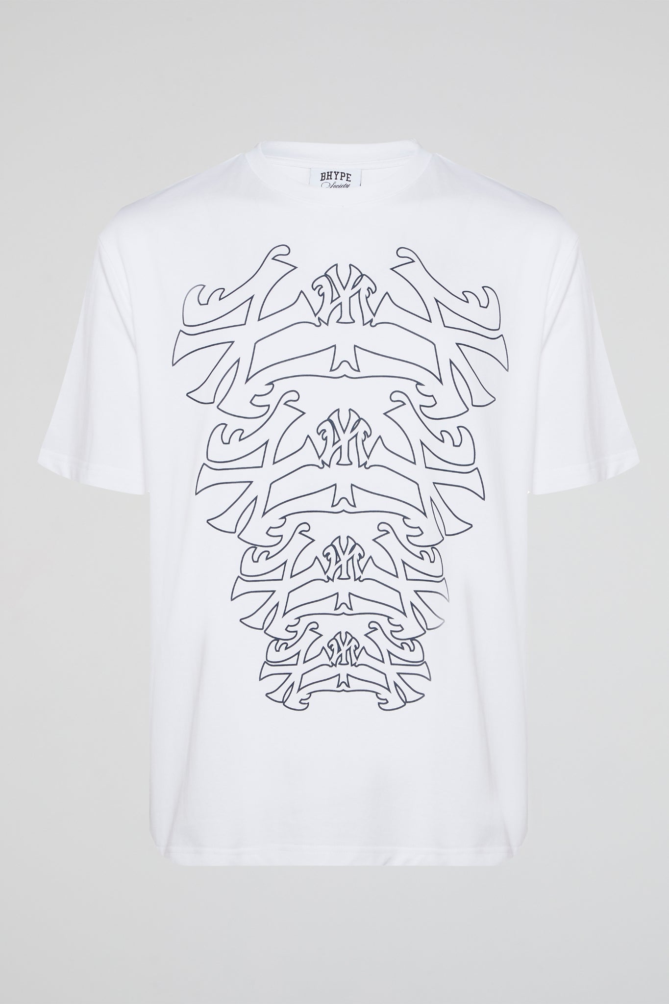 BHYPE SOCIETY - SKELETON NY WHITE TSHIRT