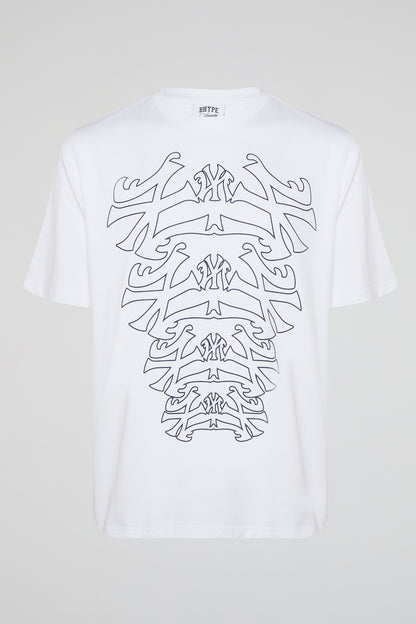 BHYPE SOCIETY - SKELETON NY WHITE TSHIRT