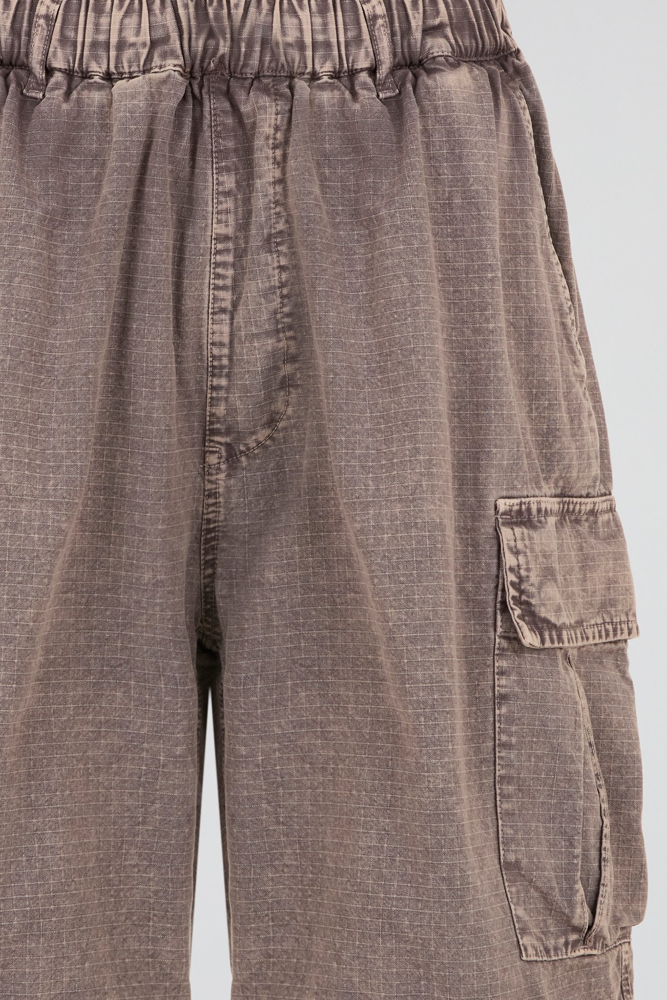 DUMIST - NYLON WASHED BROWN SHORTS