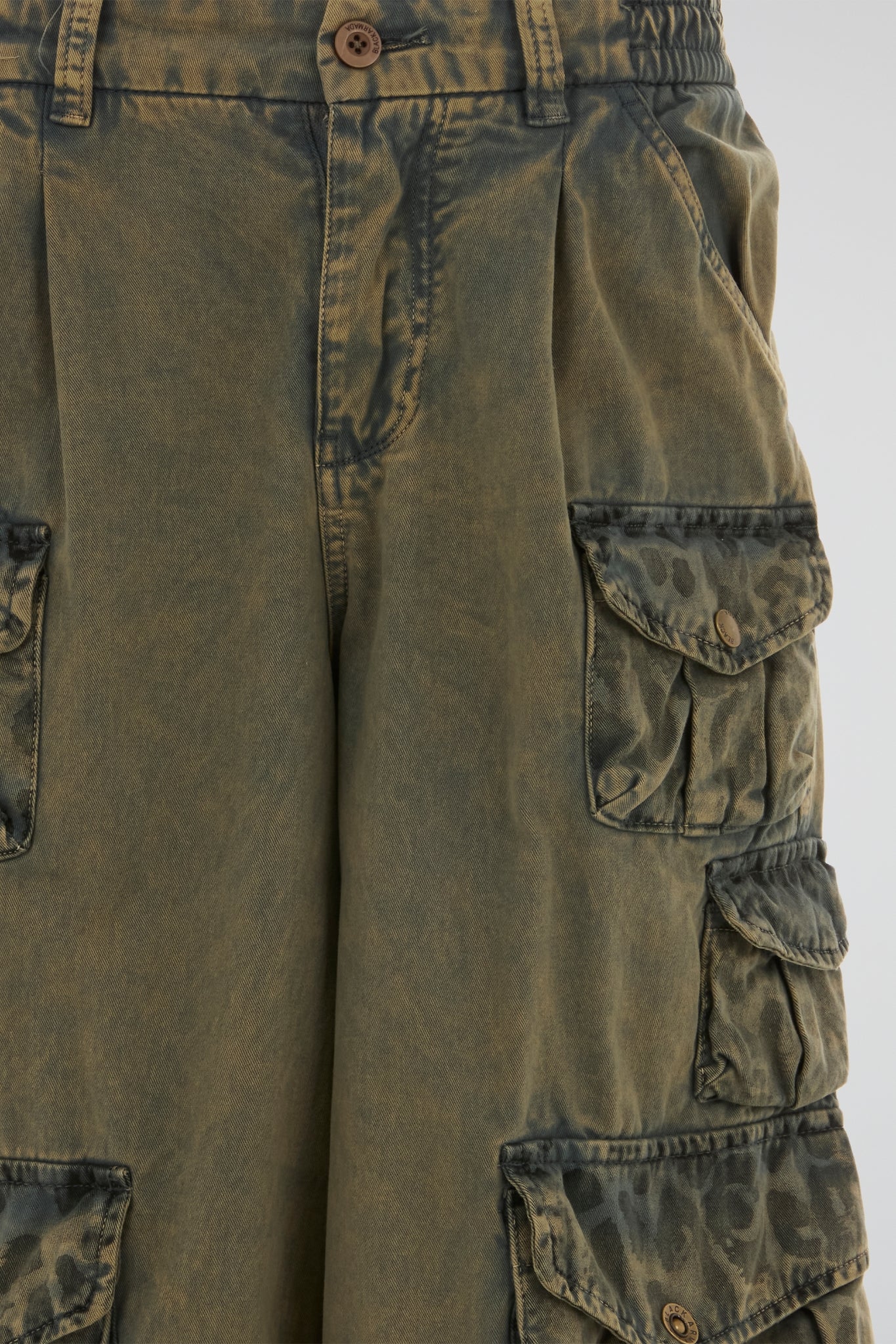 DUMIST - FADED DENIM LONG SHORTS & MULTI PANTHER POCKETS