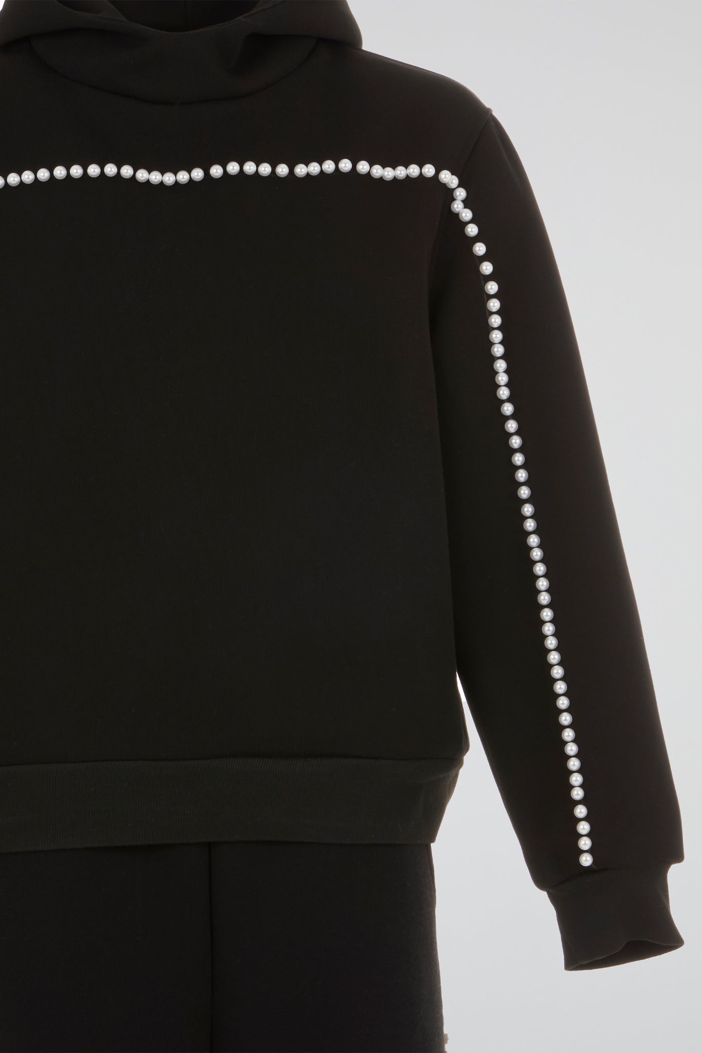 DUMIST - BLACK COTTON PEARLED TRACKSUIT