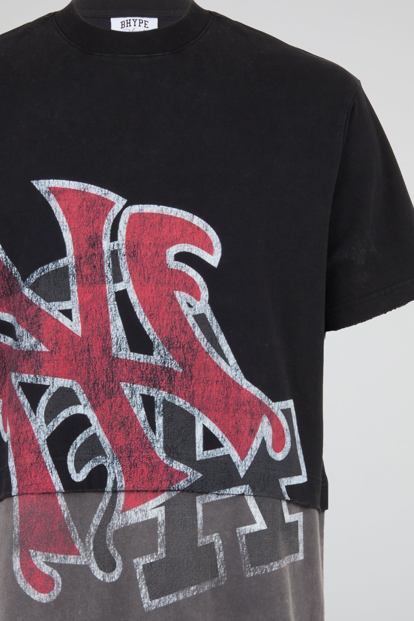 BHYPE SOCIETY - NY & LA DOUBLE LAYER OVERSIZE TEE