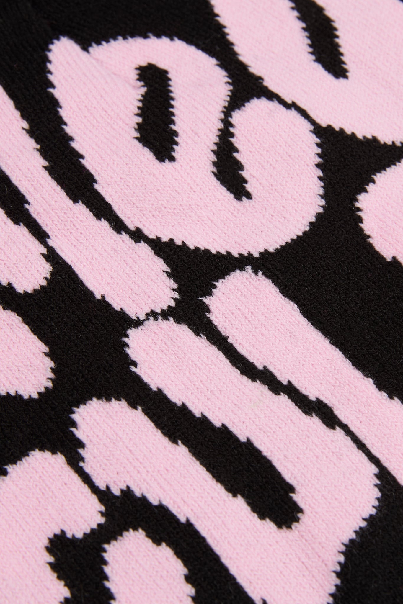 Mea Culpa Black & pink Knitted Beanie