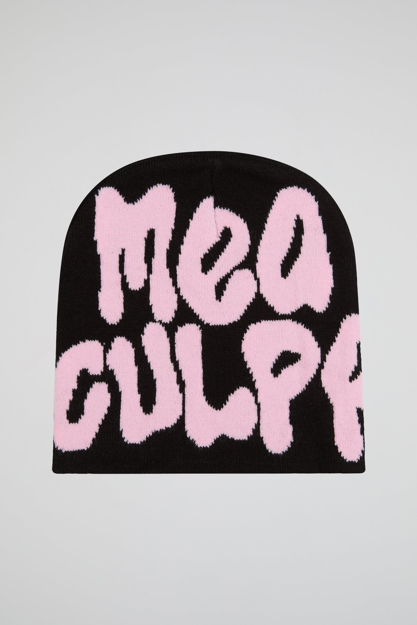 Mea Culpa Black & pink Knitted Beanie