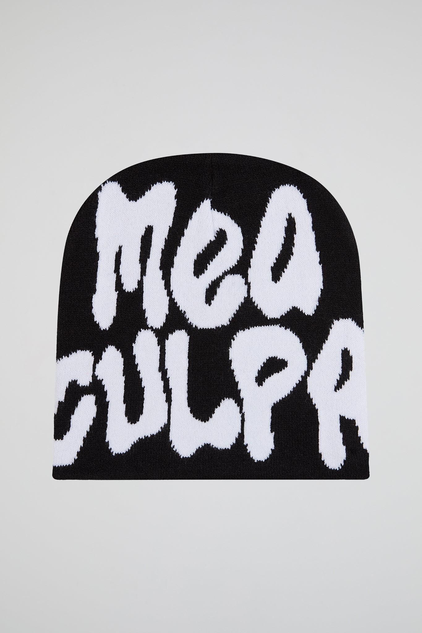 Mea Culpa Black & White Knitted Beanie