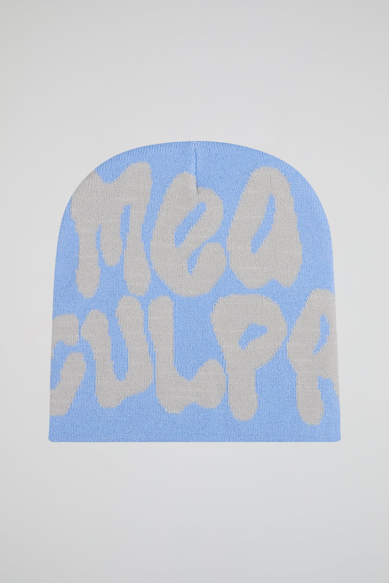 Mea Culpa Light blue & Grey Knitted Beanie