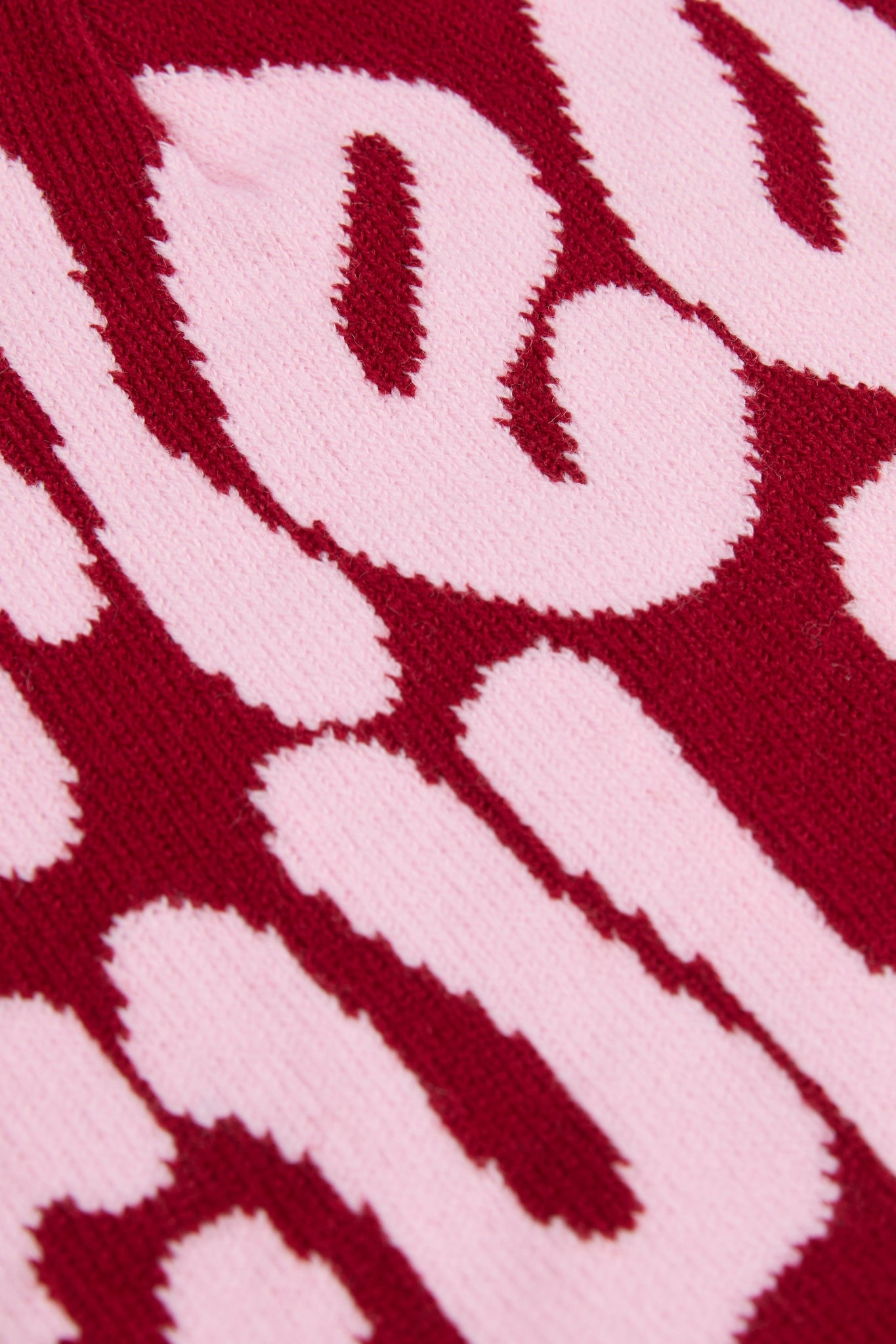 Mea Culpa Burgundy & Pink Knitted Beanie