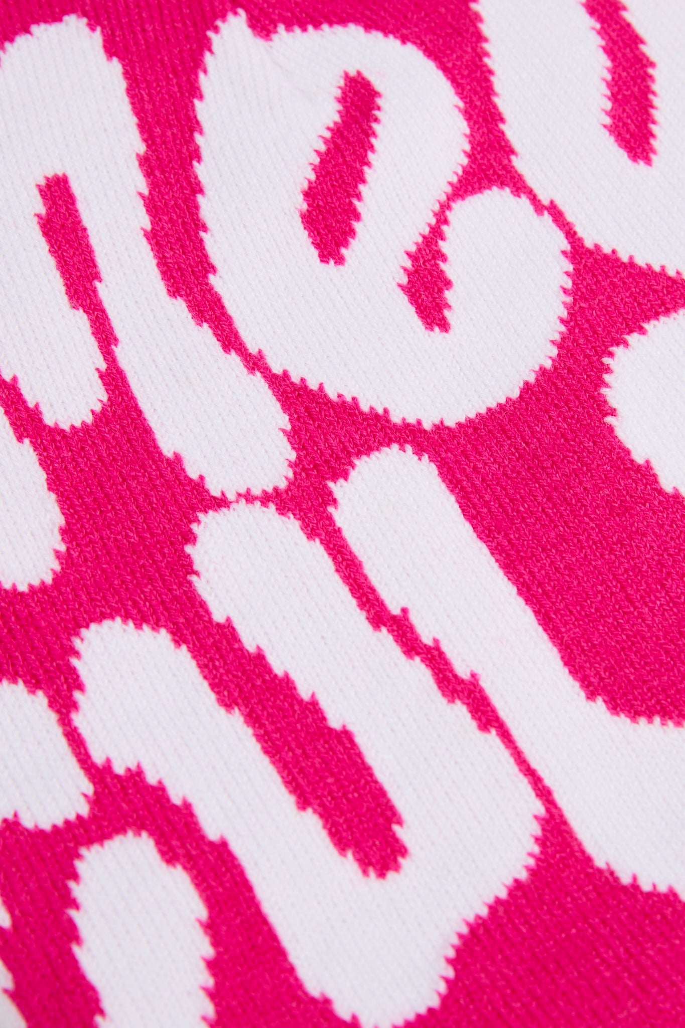 Mea Culpa Pink & White Knitted Beanie