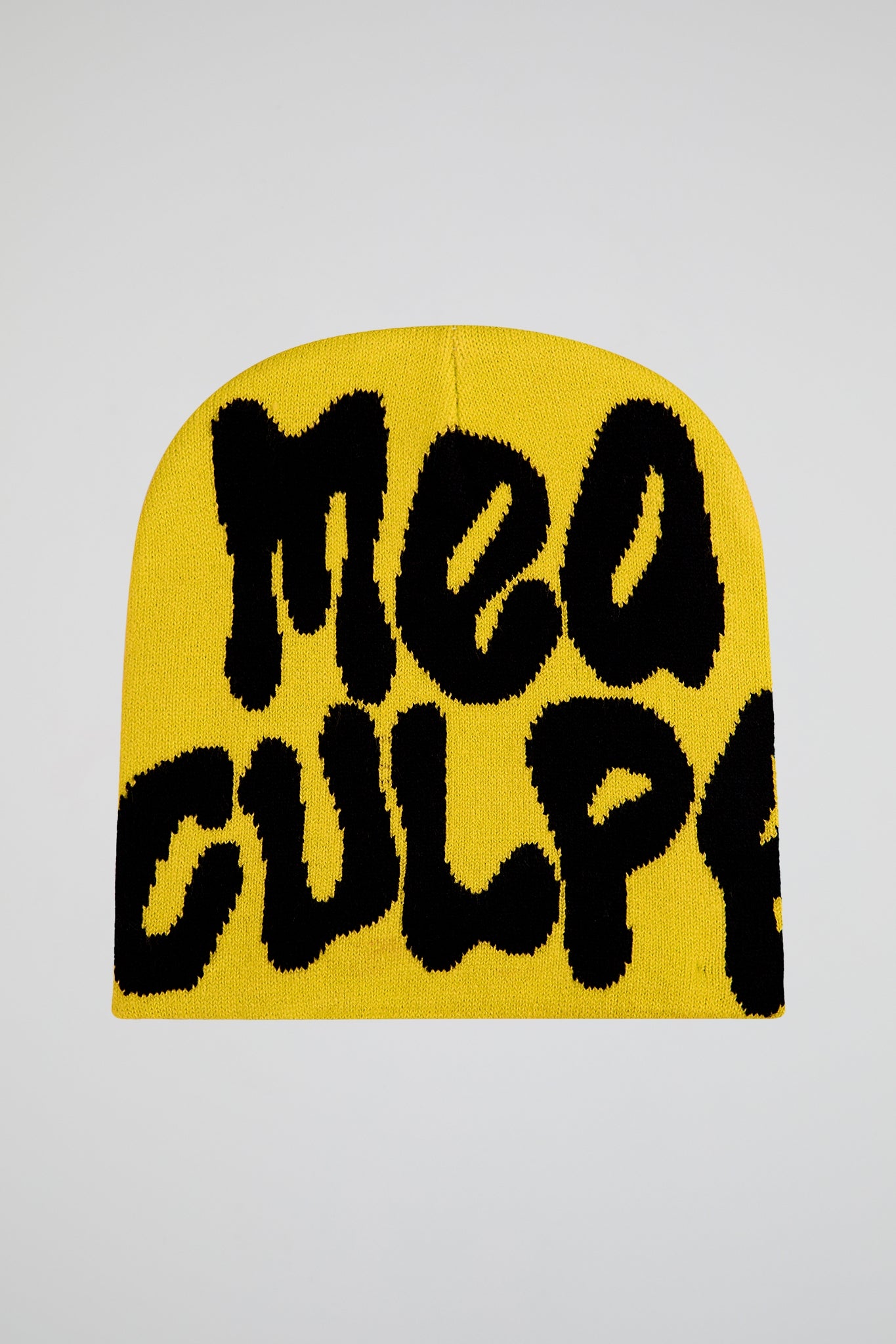 Mea Culpa Yellow & Black Knitted Beanie