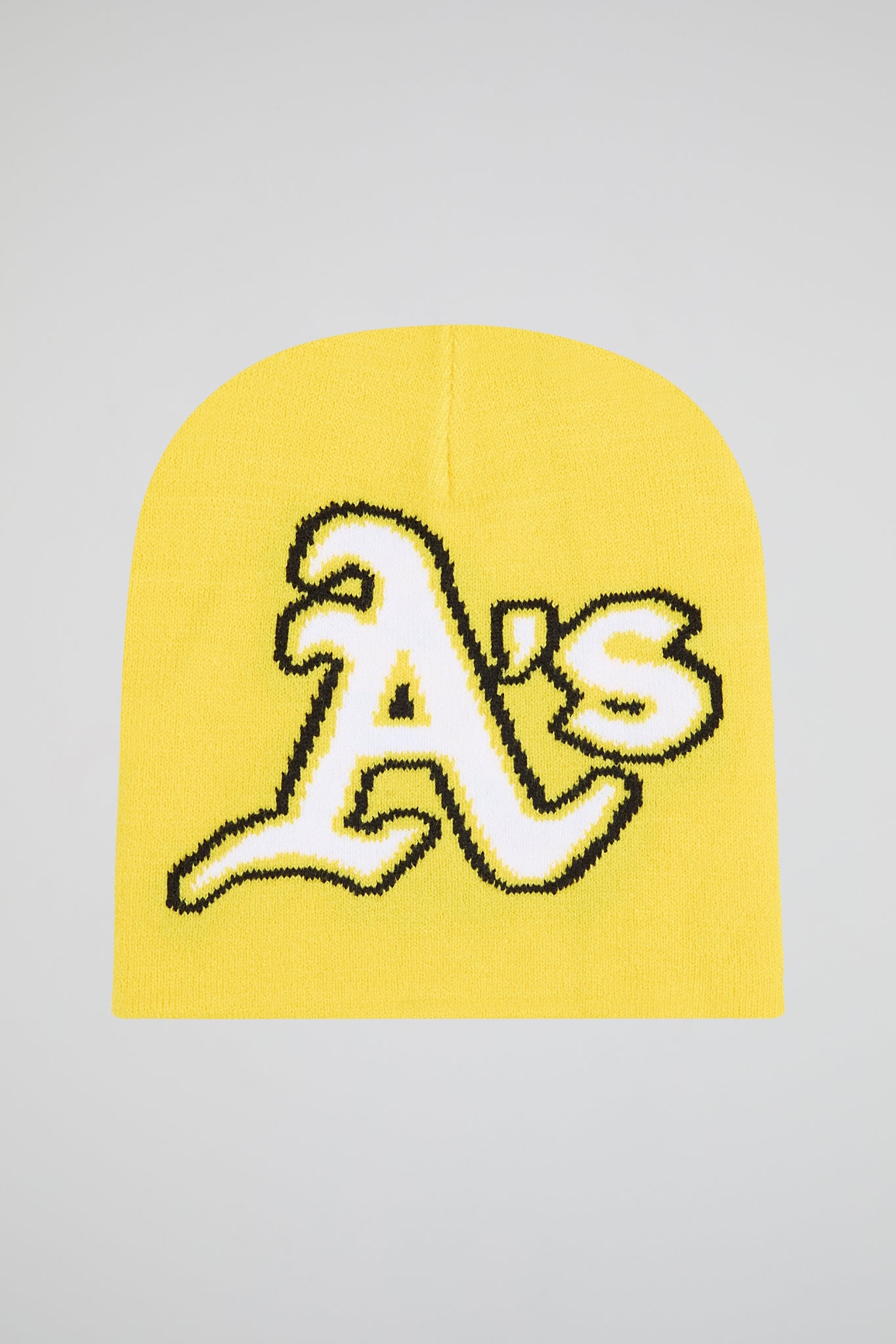 A's Yellow Knitted Beanie