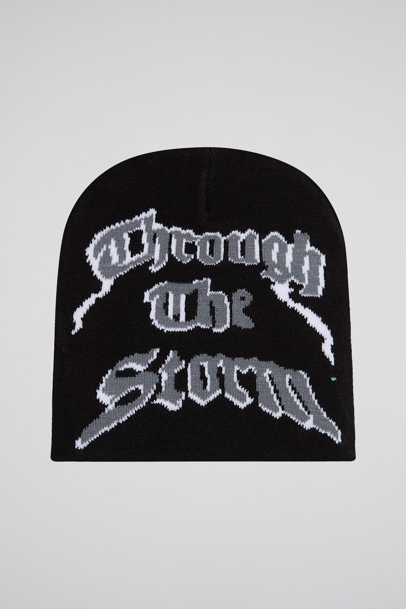 Trough the storm Black Knitted Beanie