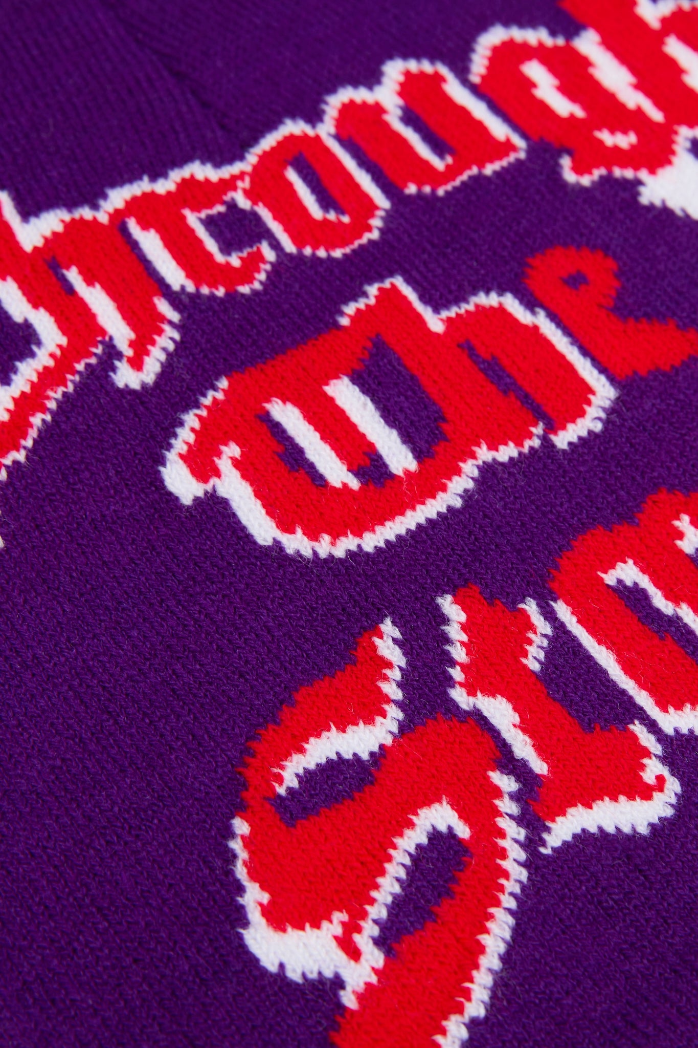 Trough the storm Purple Knitted Beanie