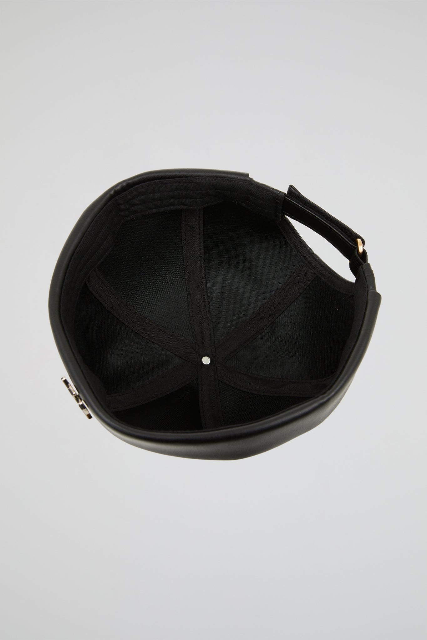 Docker Hat NY Black PU Leather