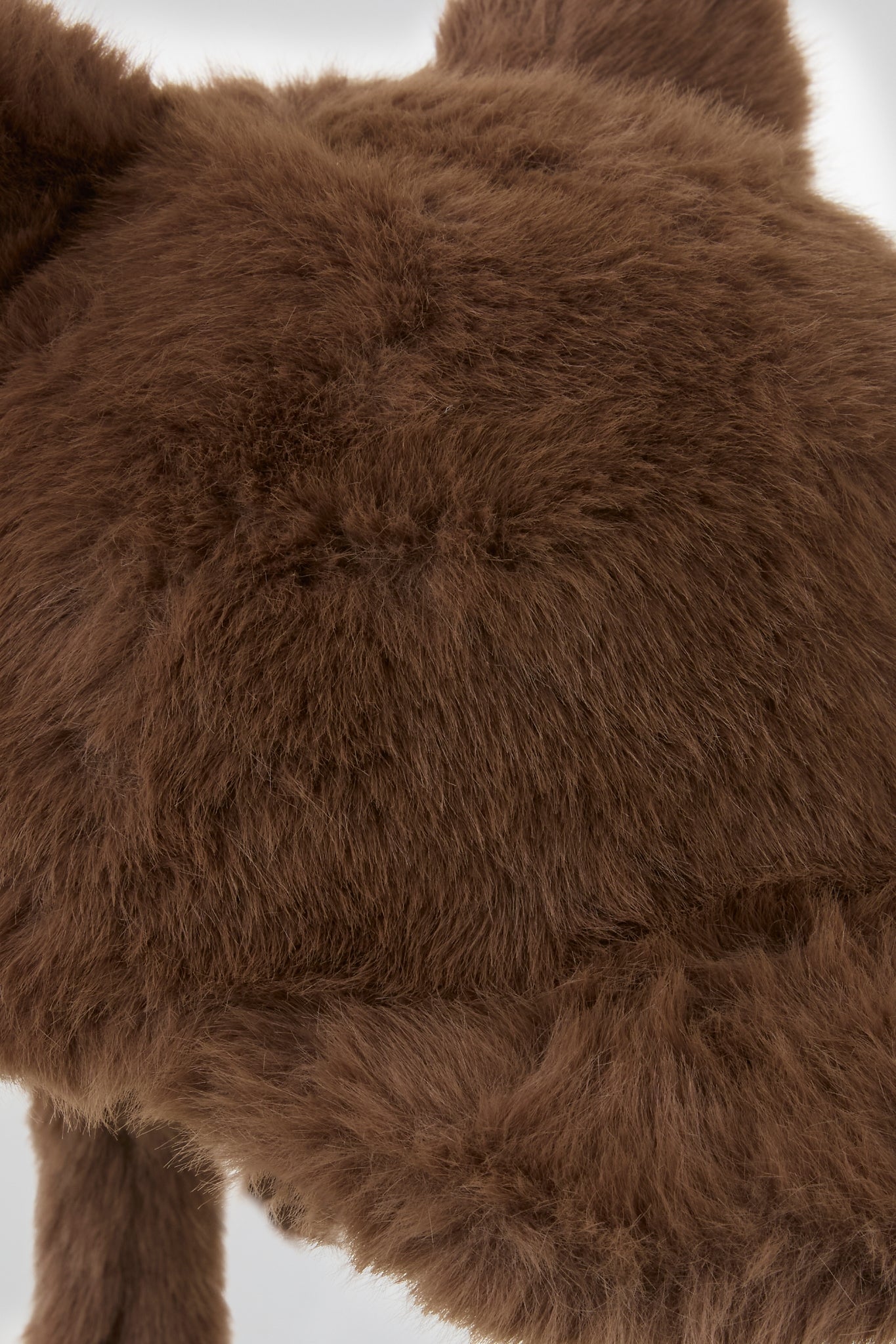 Brown Plush Cat Ears Hat