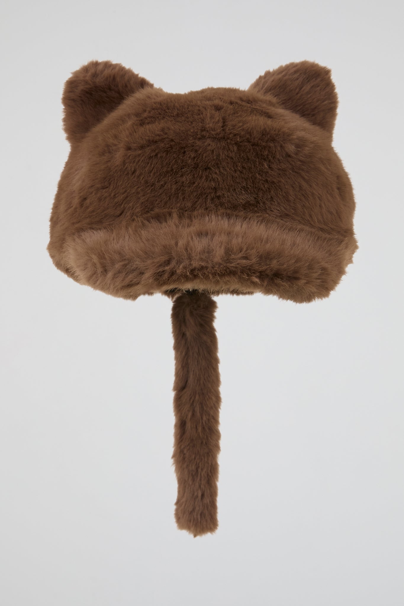 Brown Plush Cat Ears Hat