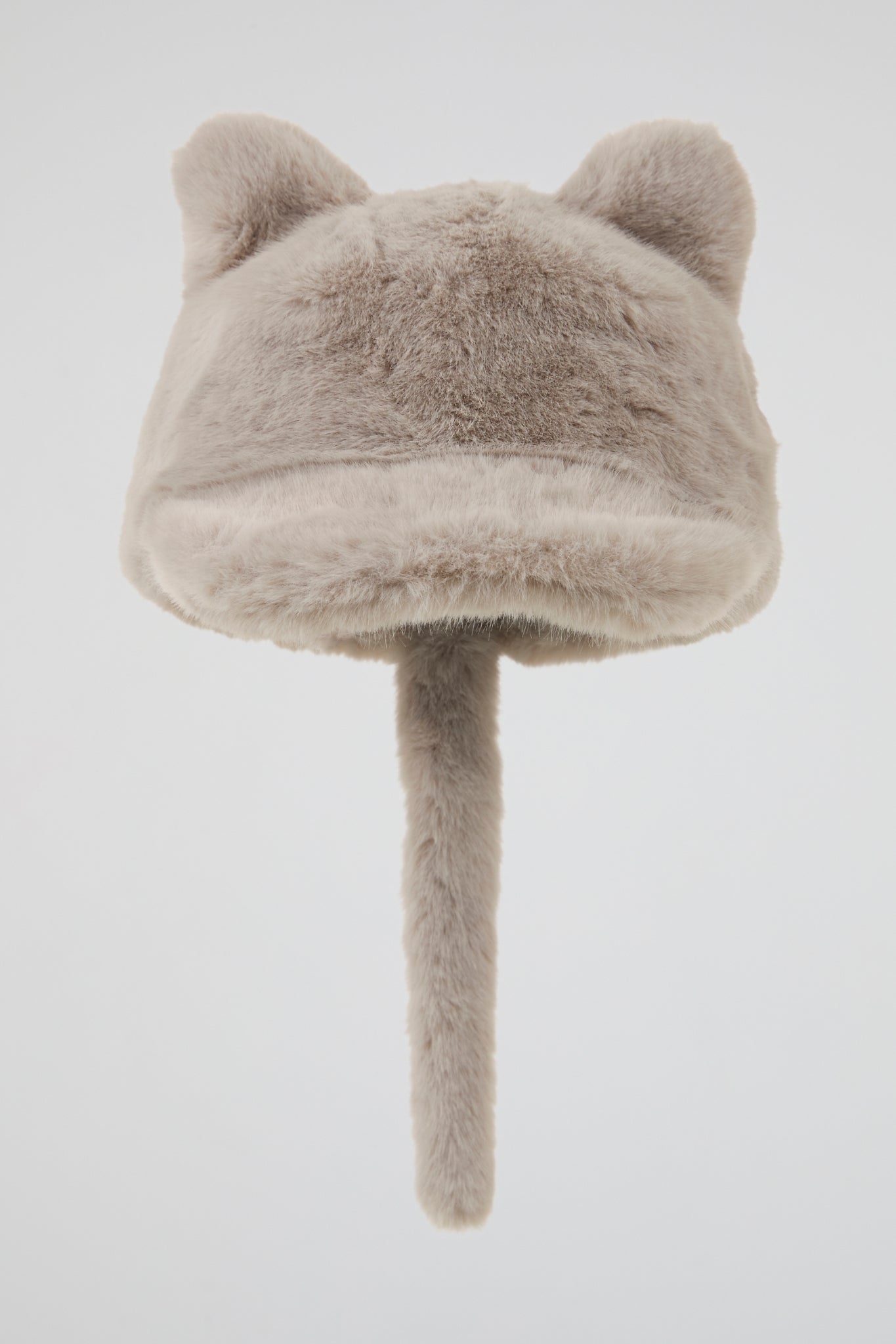 Beige Plush Cat Ears Hat