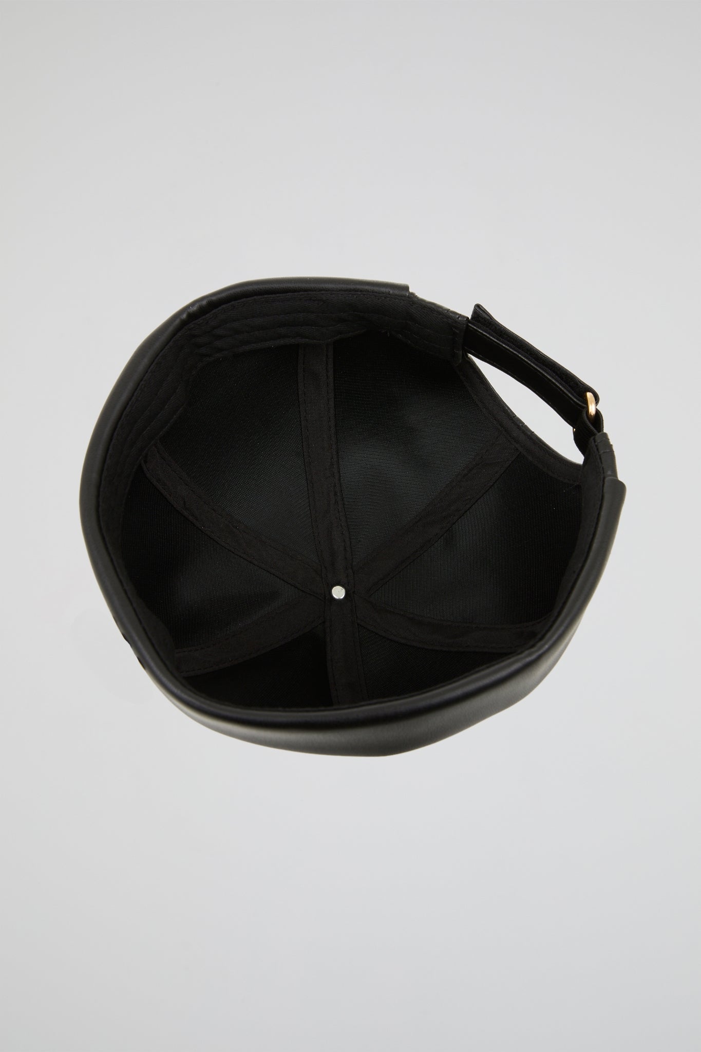 Black docker hat PU Leather