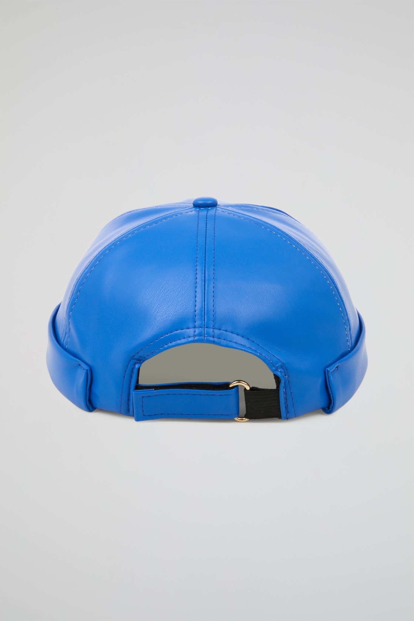 Royal blue docker hat PU Leather