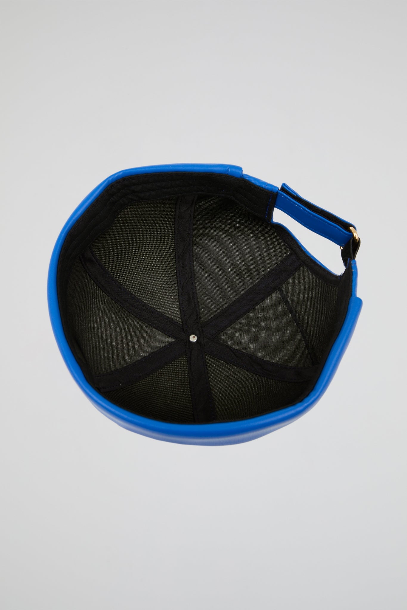 Royal blue docker hat PU Leather