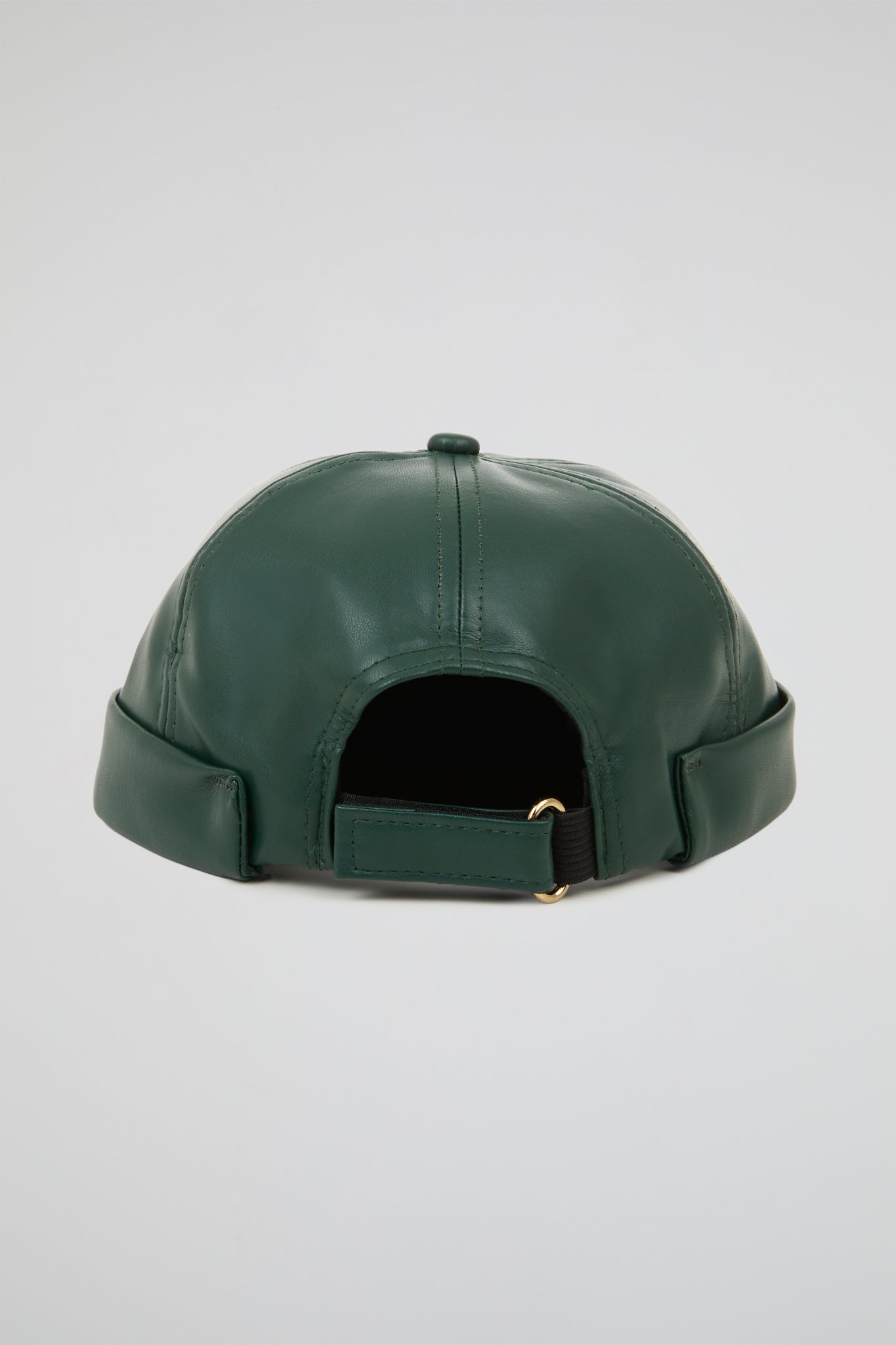 Forest green docker hat PU Leather