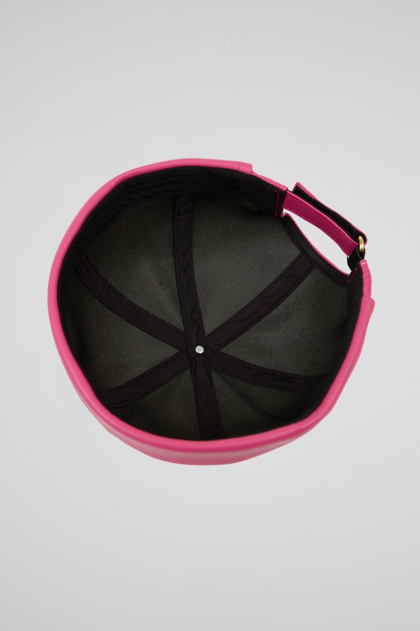 Magenta Pink docker hat PU Leather