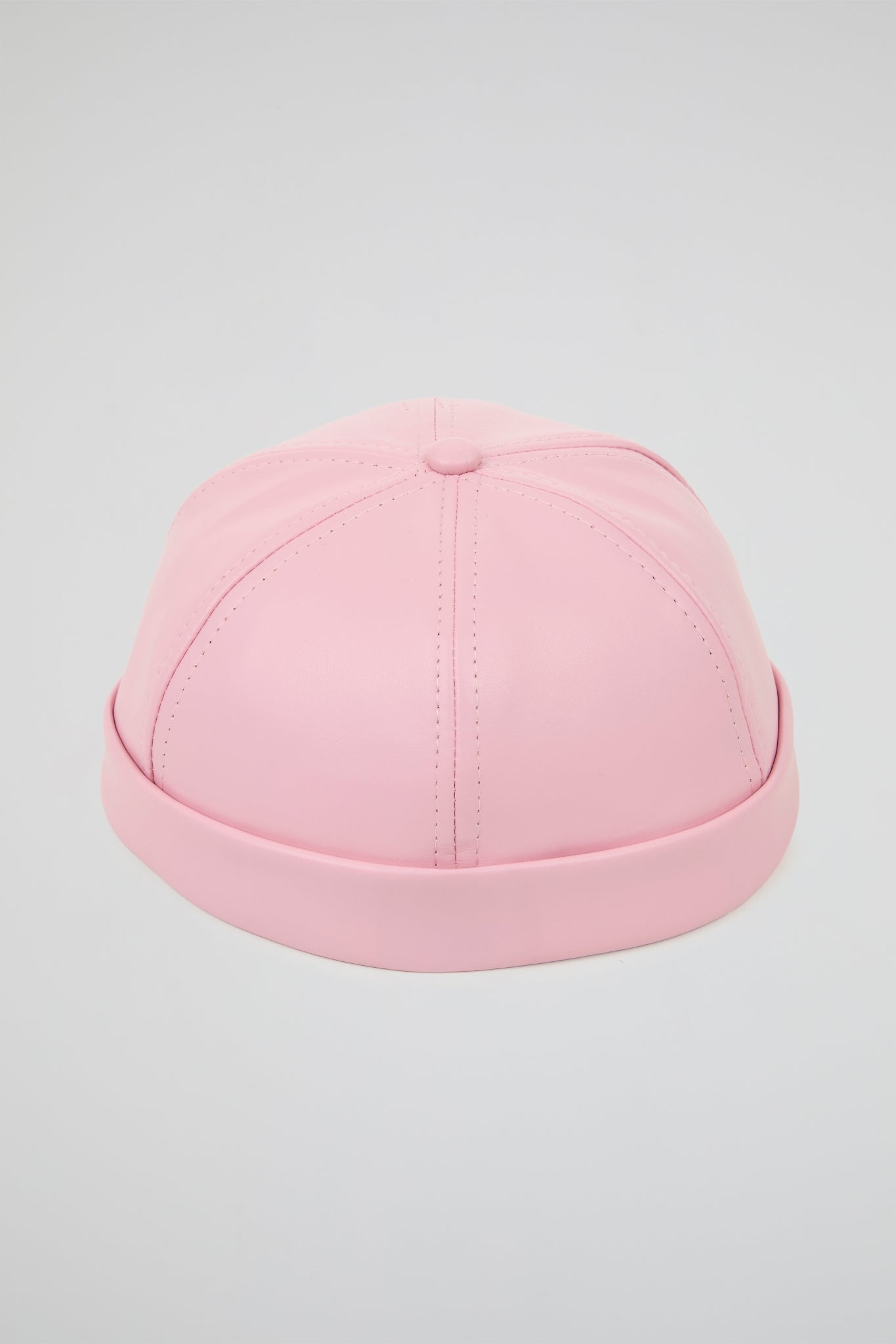 Pink docker hat PU Leather