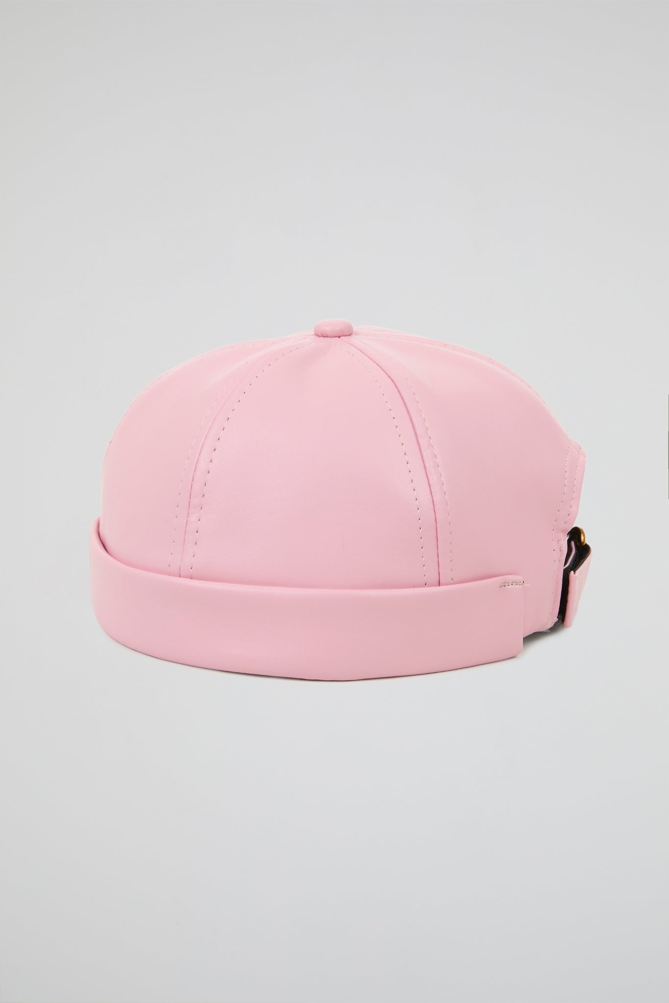 Pink docker hat PU Leather