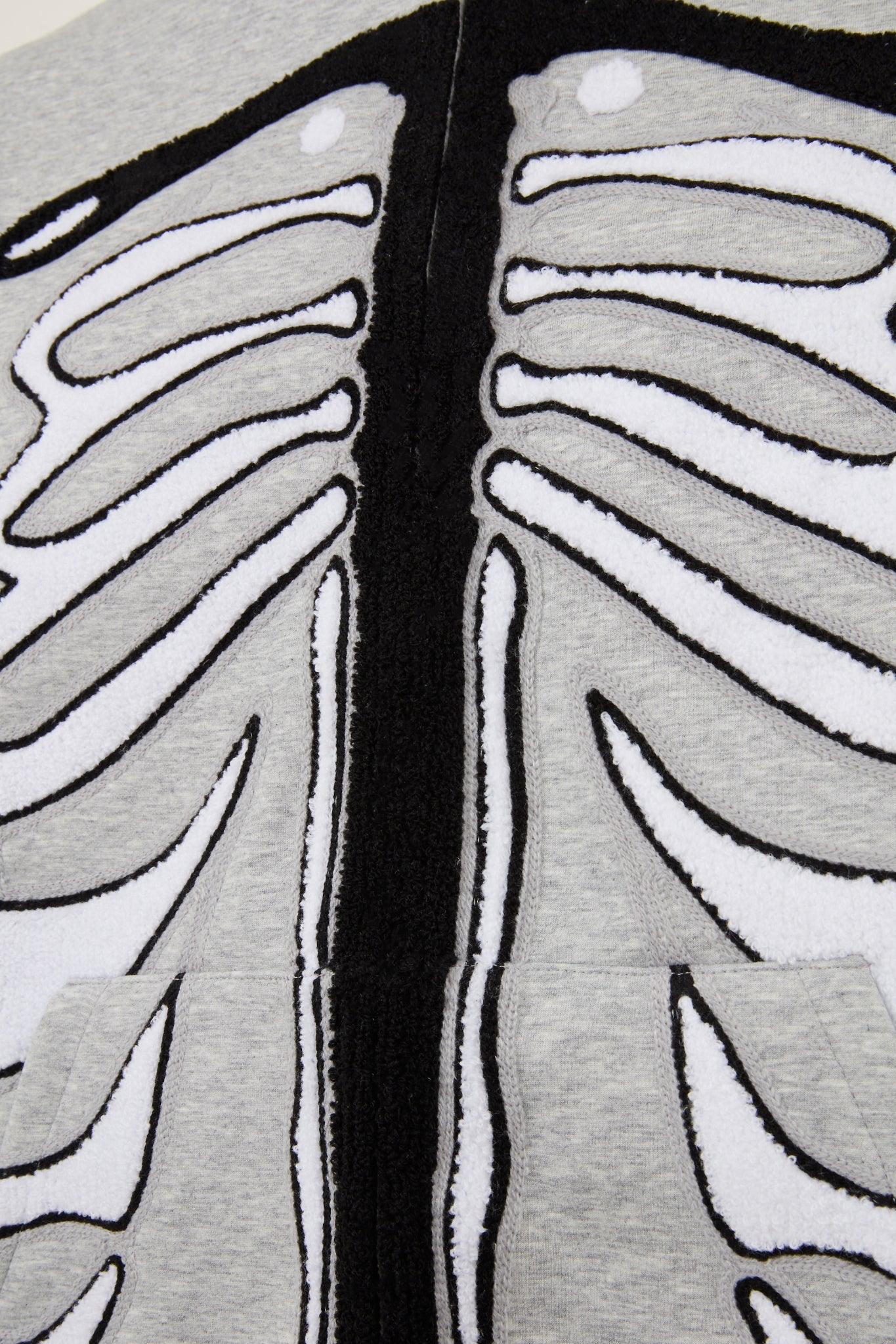 BHYPE PINK & WHITE SKELETON CHENILLE ZIP HOODIE (KIDS)